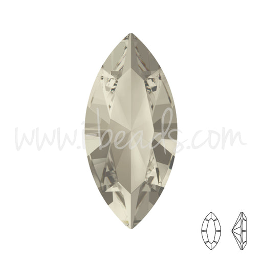 Kaufen Sie Perlen in der Schweiz Swarovski 4228 navette crystal silver shade 15x7mm (1)