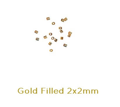 Kaufen Sie Perlen in der Schweiz Gold Filled Quetschperlen 2x2mm Lochgrosse:1.4mm(10)