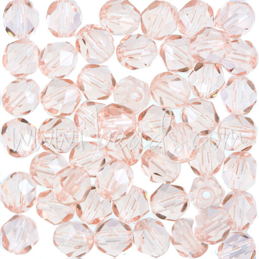 Kaufen Sie Perlen in der Schweiz Glasschliffperlen rosaline 6mm (50)