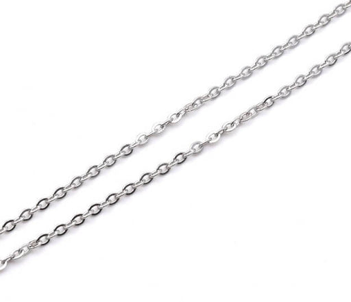 Kaufen Sie Perlen in der Schweiz Stahlkette rolo 3x2mm (1m)