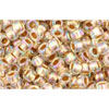 cc994 - perles de rocaille Toho 8/0 gold lined rainbow crystal (10g)