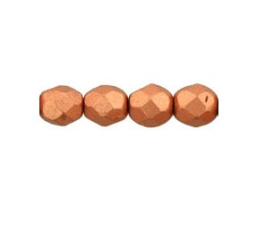 Kaufen Sie Perlen in der Schweiz Glasschliffperlen matte METALLIC COPPER 3mm (30)