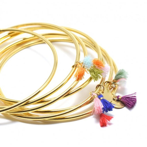 Kaufen Sie Perlen in der Schweiz Edelstahlarmband Farbe GOLDEN -66mmx2mm (1)
