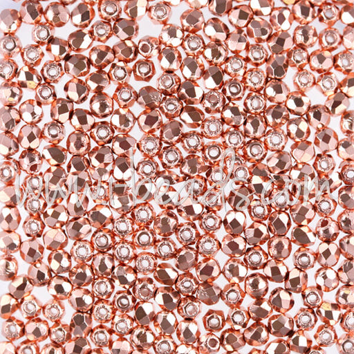 Kaufen Sie Perlen in der Schweiz Glasschliffperlen copper penny 2mm (50)