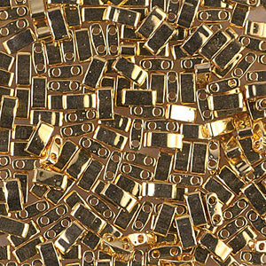 Kaufen Sie Perlen in der Schweiz cc191 -Miyuki HALF tila beads 24k Gold Plated 2.5mm (15 beads)