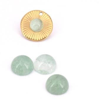 Cabochon rond Aventurine 6mm (2)