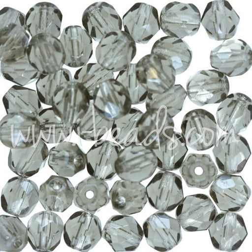 Kaufen Sie Perlen in der Schweiz Glasschliffperlen black diamond 6mm (50)