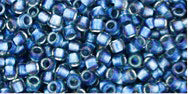 cc263 - perles rondes Toho Takumi LH 11/0 inside color rainbow crystal/light capri (10g)