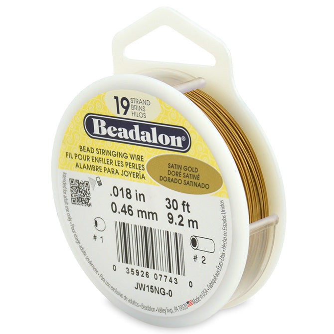 Beadalondraht satin gold 19 stränge stärke 0.46mm (1)