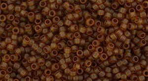 Kaufen Sie Perlen in der Schweiz cc941F - Toho beads 15/0 round Transparent frosted smoky topaz (5gr)