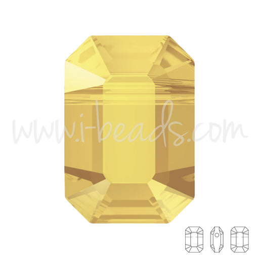Kaufen Sie Perlen in der Schweiz Swarovski 5514 pendulum Perlen crystal metallic sunshine Gelb 10x7mm (2)
