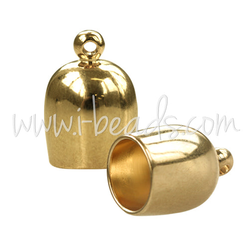 Bullet Endkappe Gold plattiert 8mm (1)