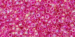 cc785 - perles Toho treasure 11/0 inside color luster crystal hot pink lined (5g)