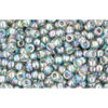 cc176 - Toho rocailles perlen 11/0 transparent rainbow black diamond (10g)