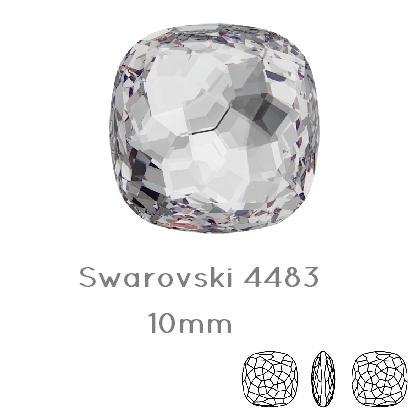 Achat 4483 Swarovski Fantasy Cushion Fancy Stone CRYSTAL - 10mm (1)