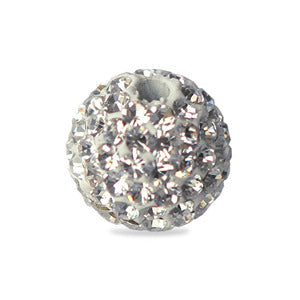 Deluxe angebohrter runder Shamballa-Stil Perlenkristall 6mm (2)