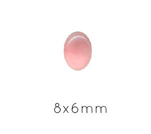 Kaufen Sie Perlen in der Schweiz Rosa QUARZ Oval Cabochon 8x6mm (1)