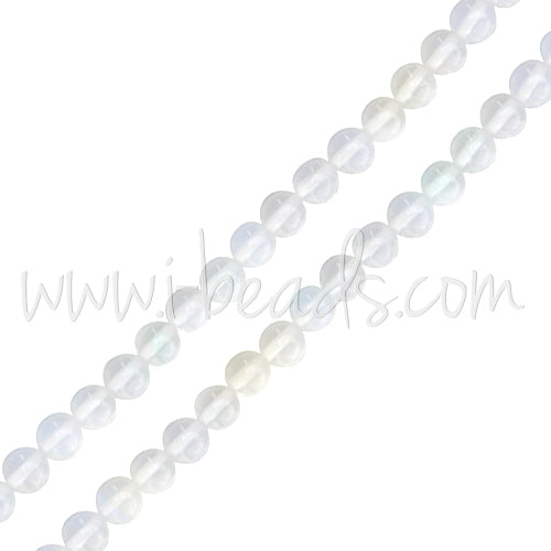 Kaufen Sie Perlen in der Schweiz OPalite Runde Perlen 4mm am Strang (1)