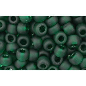 cc939f - perles de rocaille Toho 8/0 transparent frosted green emerald (10g)
