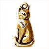 Kaufen Sie Perlen in der Schweiz Katzen charm antik vergoldet (1)