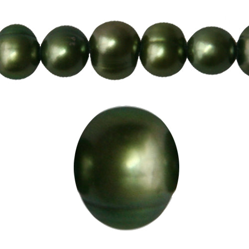 Süßwasser perlenstrang kartoffelform olive 6mm (1)