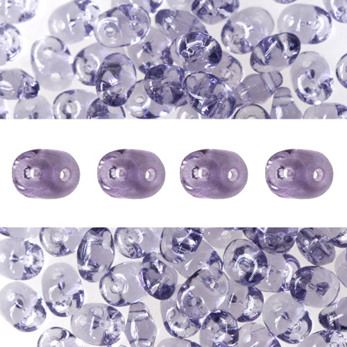 Kaufen Sie Perlen in der Schweiz Super Duo Perlen 2.5x5mm Light Tanzanite (10g)