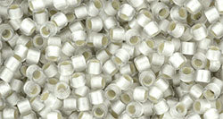 Kaufen Sie Perlen in der Schweiz cc21f - Toho Takumi LH round perlen 11/0 silver lined frosted crystal (10g)