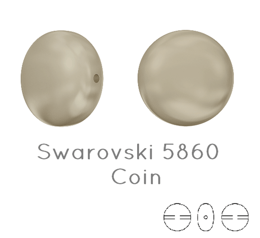 Kaufen Sie Perlen in der Schweiz 5860 Swarovski coin Platinum pearl 14mm 0.7mm (2)