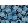 cc511f - perles Toho cube 4mm higher métallic frosted mediterranean blue (10g)