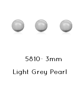 Kaufen Sie Perlen in der Schweiz 5810 Swarovski Light Grey pearl x3mm 0.5mm (40)