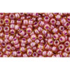 Cc960 - perles de rocaille Toho 11/0 light topaz/ pink lined (10g)