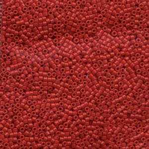 Kaufen Sie Perlen in der Schweiz DB791 - 11/0 Delica beads Dyed opaque RED- 1,6mm - Hole : 0,8mm (5gr)