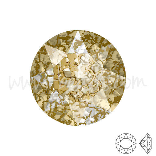 Kaufen Sie Perlen in der Schweiz Swarovski 1088 xirius chaton crystal gold patina effect 6mm-ss29 (6)