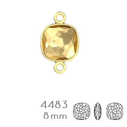Achat 4483/J Swarovski Fantasy Cushion Fancy Stone connecteur plaqué doré - 8mm (1)