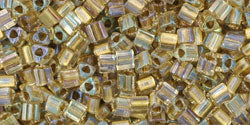 Kaufen Sie Perlen in der Schweiz cc262 - Toho triangle perlen 2.2mm inside colour crystal/gold lined (10g)