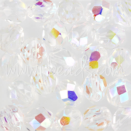 Glasschliffperlen crystal ab 8mm (25)