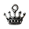 Breloque couronne du roi métal plaqué argent vieilli 14.5mm (1)