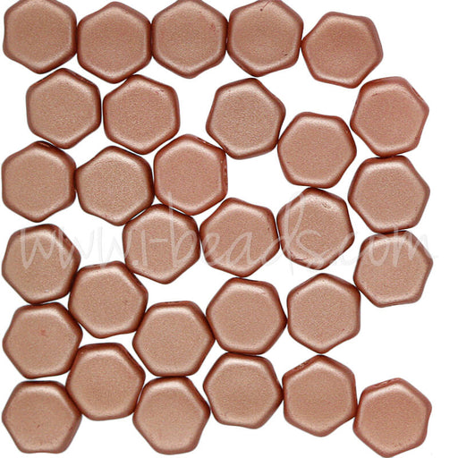 Kaufen Sie Perlen in der Schweiz Honeycomb Perlen 6mm matt met copper (30)
