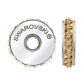 Achat 81001 Swarovski Becharmed pavé Stopper Crystal golden shadow 12mm (1)