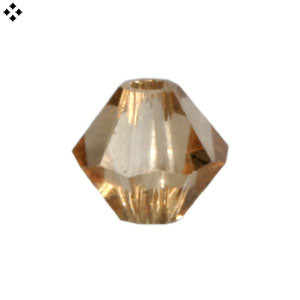 Perles Swarovski 5328 xilion bicone light colorado topaz 4mm (40)