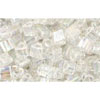 cc161 - perles Toho triangle 3mm transparent rainbow crystal (10g)