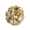Boule strass crystal sur métal couleur doré 8mm (2)