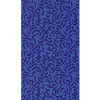 Ultra Suede Künstliches Wildleder Blattmuster Jazz Blue 10x21.5cm (1)