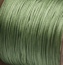 cordon nylon tressé - 0.4mm- vert olive -(vente par 3m)