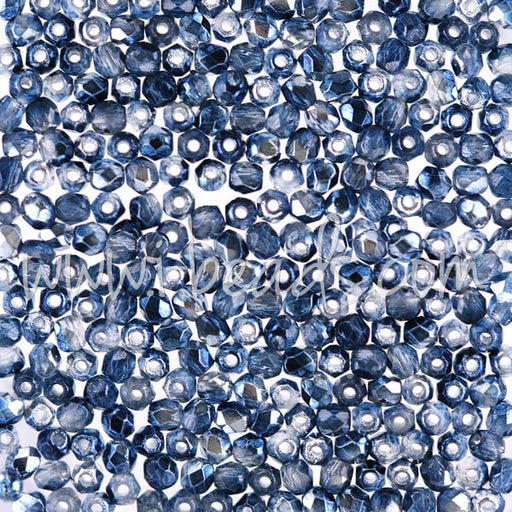 Kaufen Sie Perlen in der Schweiz Glasschliffperlen mirror denim 2mm (50)