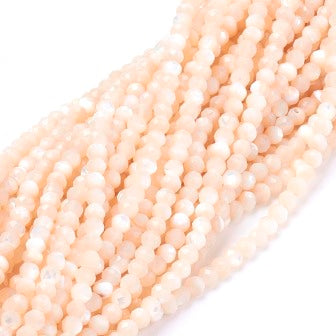 Kaufen Sie Perlen in der Schweiz Facettierte Perlmuttschalenperlen 2.5mm Loch 0,5 mm 37 cm (1 Strang)
