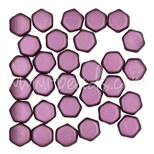 Kaufen Sie Perlen in der Schweiz Honeycomb Perlen 6mm pastel burgundy (30)