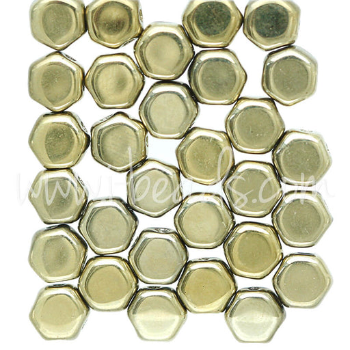 Kaufen Sie Perlen in der Schweiz Honeycomb Perlen 6mm crystal full amber (30)