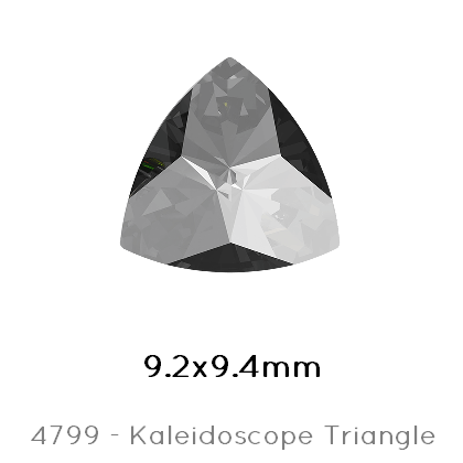 Kaufen Sie Perlen in der Schweiz Swarovski 4799 Kaleidoscope Triangle Fancy Stone Crystal Silver night unFoiled 9,2x9,4mm (2)