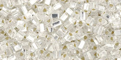 Kaufen Sie Perlen in der Schweiz cc21 - Toho triangle perlen 2.2mm silver lined crystal (10g)